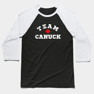 Team Canuck Funny Canadian Maple Leaf Baseball T-Shirt